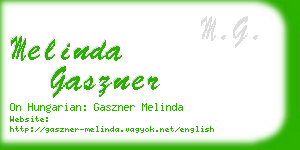 melinda gaszner business card